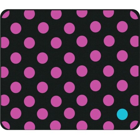 Centon Electronics Otm Classic Prints Black Mouse Pad, Dotty Gone Violet OP-MPV1BM-DOT-02